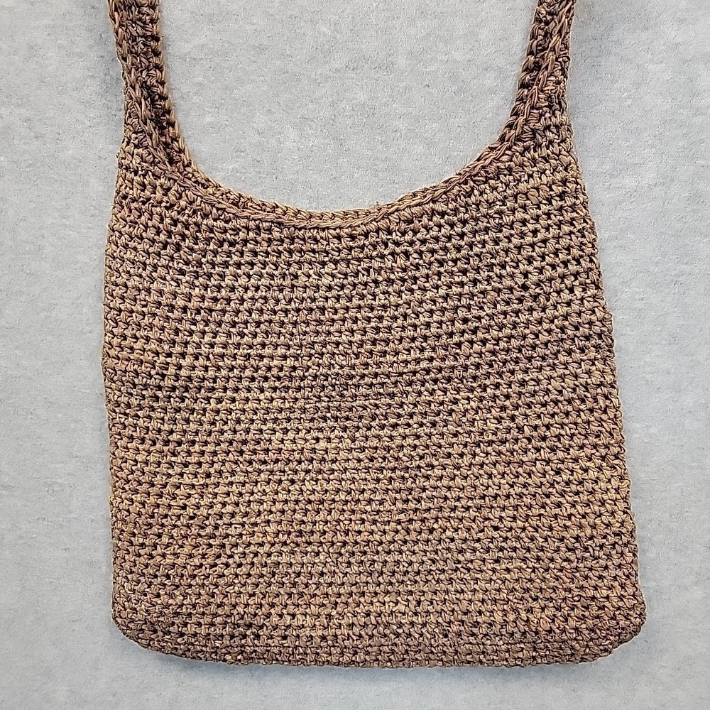 Kaminski Australia Brown Flat Sac 100% Raffia Crossbody Bag Handmade Madagascar - Picture 5 of 16